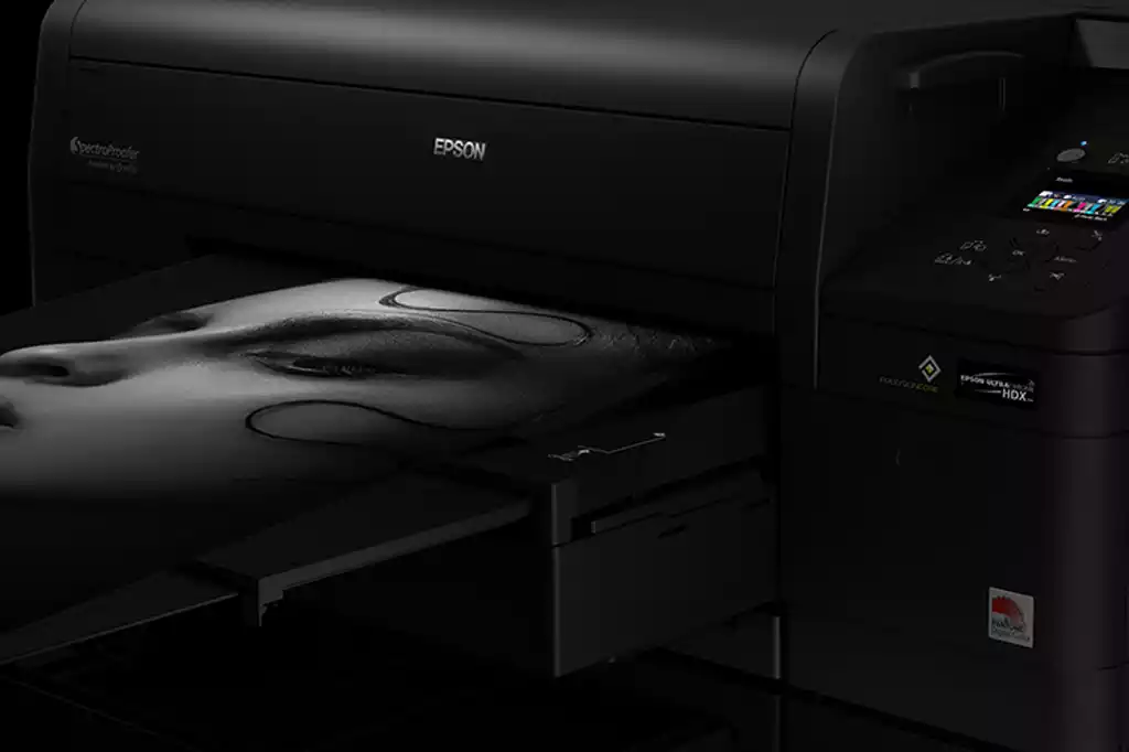 Ejemplo de impresión fotográfica en colores negros de una impresora de gran formato SureColor SC-P5000