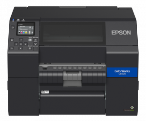 Frontal impresora de etiquetas a color ColorWorks C6500Pe de EPSON 