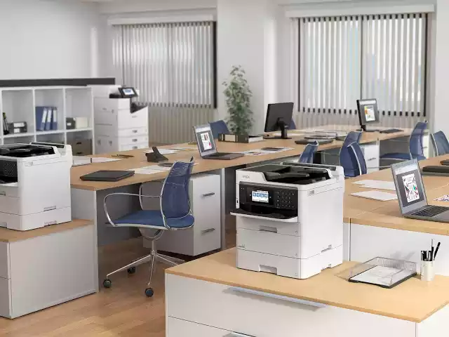 Red de impresoras multifunción epson en oficina. Soluciones de impresión desde el móvil y en la nube de EPSON 